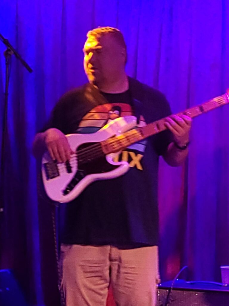 Chris Ogle playing bass at The 5 Spot, East Nashville
