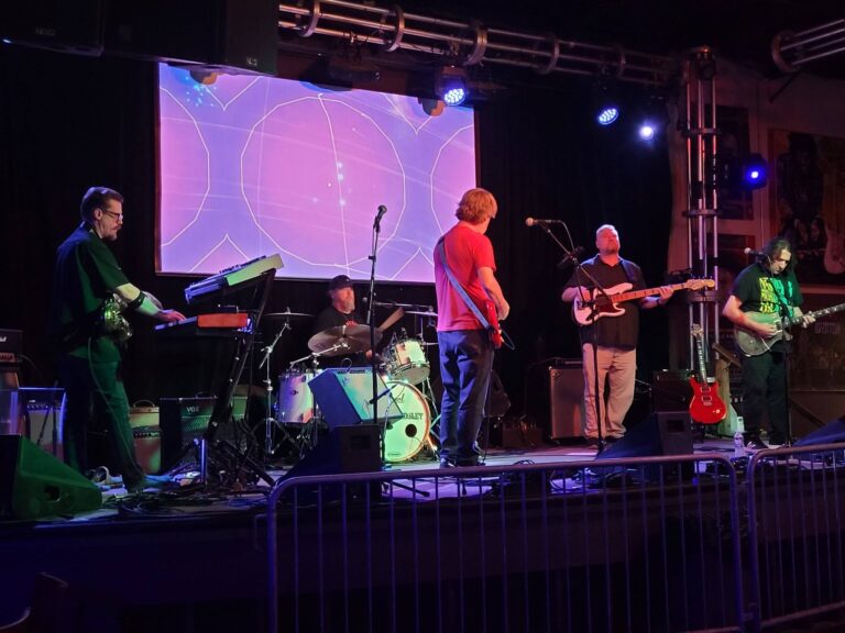 Zentrance on stage at 3rd and Lindsley, Nashville, seen from the side of the stage